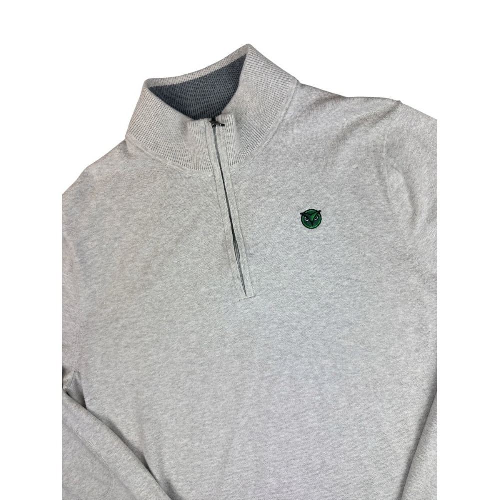 Sage Valley Golf Club Cutter & Buck Small Oatmeal Quarter Zip Pullover Owl Logo